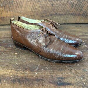Tanino Crisci Brown Leather Lace Up Shoes 6.5